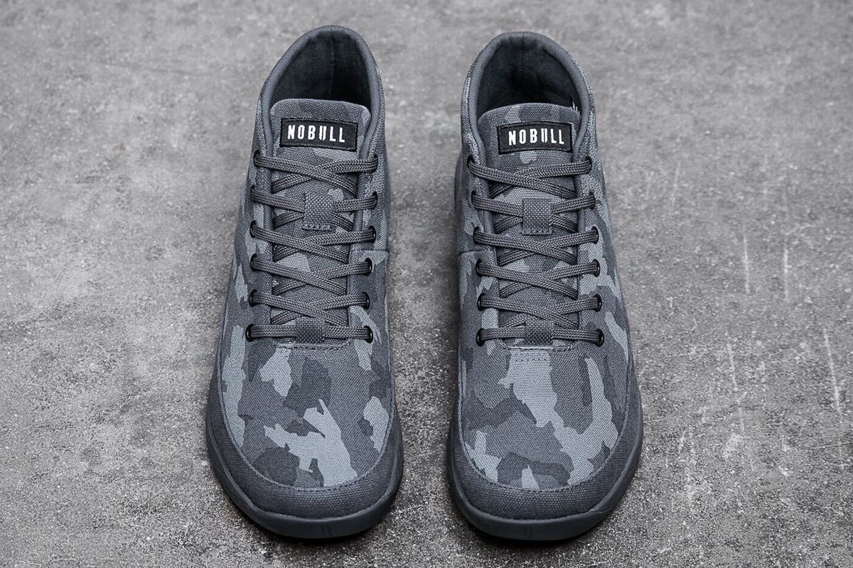 Nobull Canvas Mid Men's Trainers Dark Camo | Australia (LN6589)